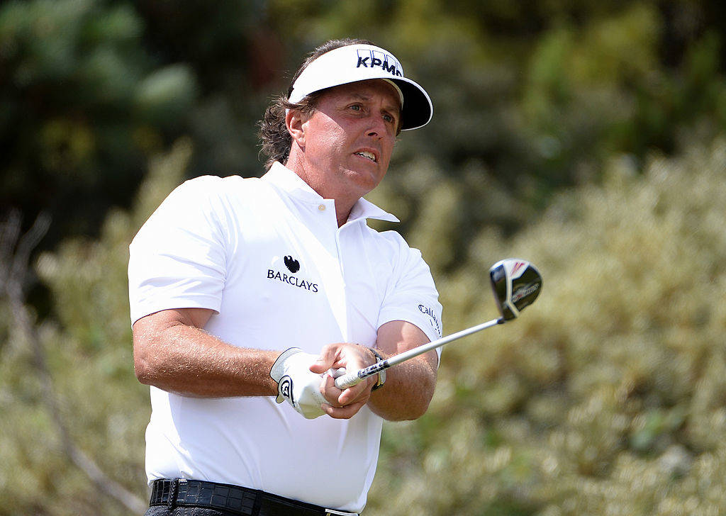 Phil Mickelson on his way to victory in The 142nd Open at Muirfield in 2013
